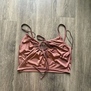 Miss Selfridge Mauve Ruched Top